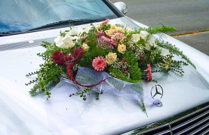 Hochzeit - Autoschmuck eines Mercedes