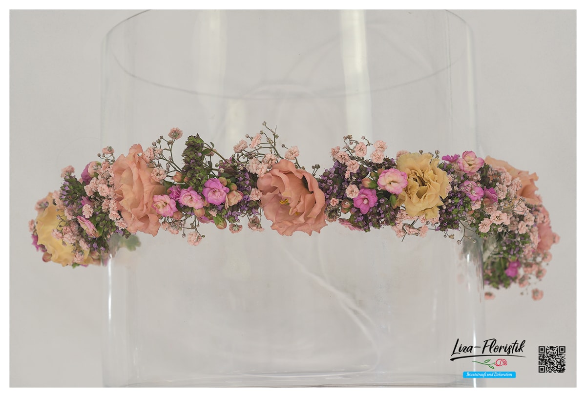 Haarkranz aus Blumen für die Braut, Blumenmädchen, Brautjungfern