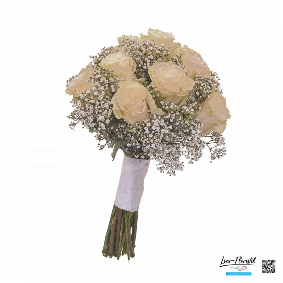 Brautstrauß - Ecuador Rosen und Schleierkraut