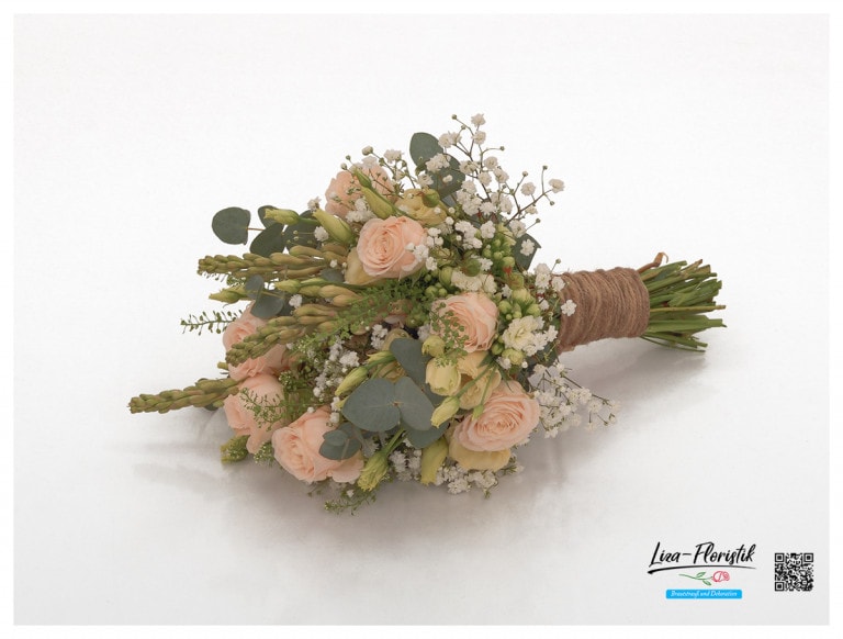 Brautstrauß mit Polyantharosen, Kalanchoe - Seite