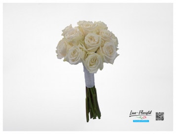 Brautstrauß mit weißen Rosen Playa Blanca 2