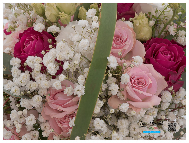 Polyantharosen, Rosen, Lisianthus und Schleierkraut im Detail