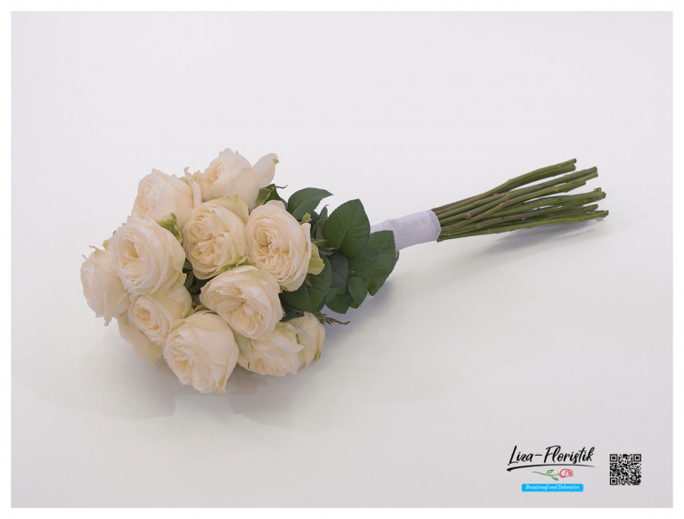 Gestaffelter Brautstrauß - Seite - mit Rosen Marble Arch