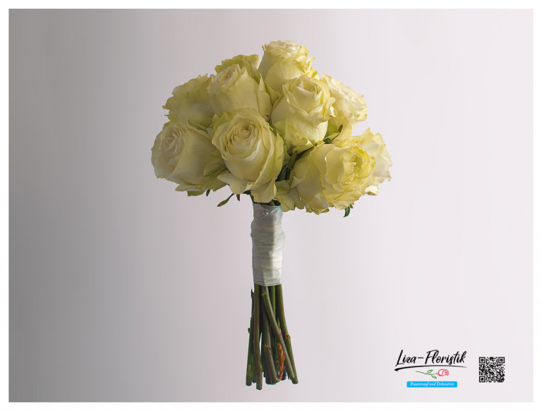 Rundes Brautbouquet mit Rosen 2